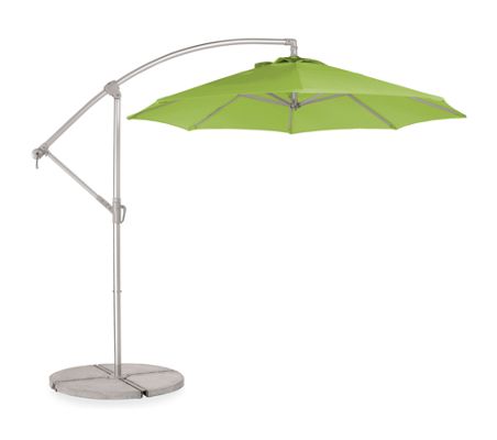 Waikiki 9'r Cantilever Umbrella in Silver/Green