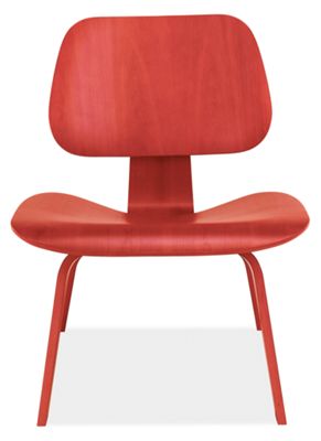 Eames� Molded Plywood Lounge Chair in Colors with Wood Legs