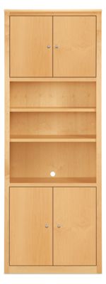 Woodwind Custom 86h 32x12 Cabinet in Maple with Stainless Steel Knobs