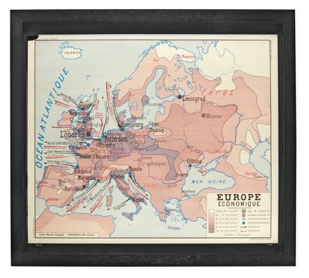 Vintage French School Map