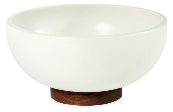 Case Study Bowl Planter with Walnut Base