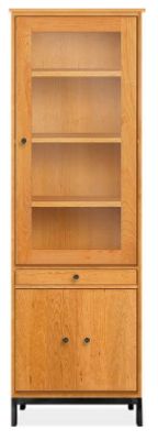 Linear Custom 25SQ Modular 80h 26x20 Cabinet in Cherry w/Natural Steel Base