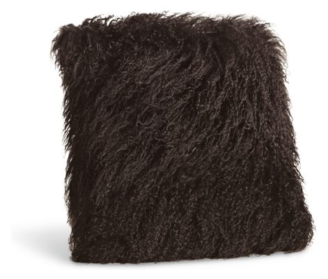Tibetan Sheepskin Chocolate Pillow