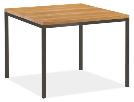 Parsons Custom 36sq 29h Dining Table with Solid White Oak Top