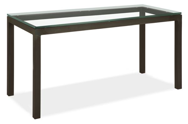 Parsons Custom 72x18 30h Console Table with Clear Glass Top