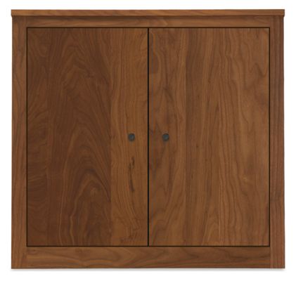 Woodwind Custom 30h 32x12 Bookcase in Walnut with Natural Steel Knobs