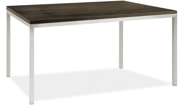 Portica Custom 78x42 36h Counter Table in Solid Maple with Charcoal Stained Top