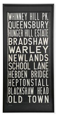 Vintage United Kingdom Trolley Sign, Large