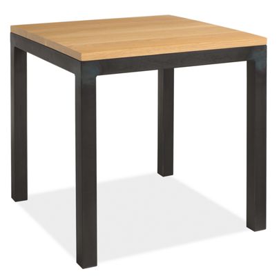 Parsons Custom 27sq 24h End Table with Solid White Oak Top