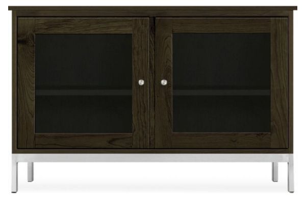 Linear Custom 20SQ Modular 27h 40x16 Cabinet in Charcoal w/Stainless Steel Base