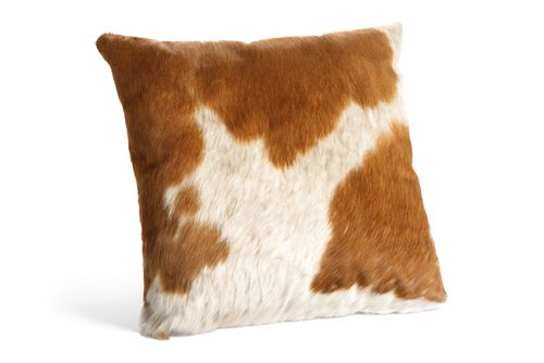 cowhide patchwork pillow