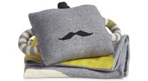 Mustache Pillow & Blanket