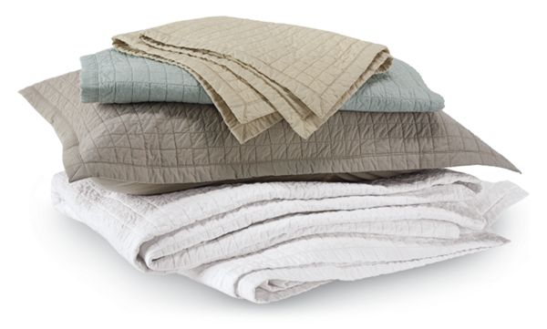 Percale Quilted Coverlet and Shams