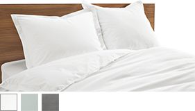 Percale Top-stitch Duvet Cover & Shams