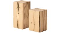 Reclaimed Wood Cube Stools