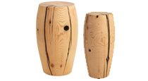 Reclaimed Wood Drum Stools