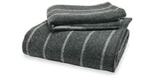 Washable Wool Stripe Blanket & Shams
