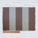Waypoint Wool Rug - Duo Stripe Bark / Bluebell