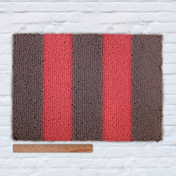 Waypoint Wool Rug - Duo Stripe Bark / Zinnia