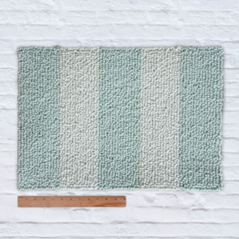 Waypoint Wool Rug - Duo Stripe Tonal - Porch / Bluebell