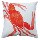 Crab Pillow - Rhubarb