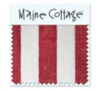 Bateaux Stripe: Tomato (swatch card)