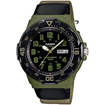 Casio: Analog Field Watch Military Version Green/Black bezel