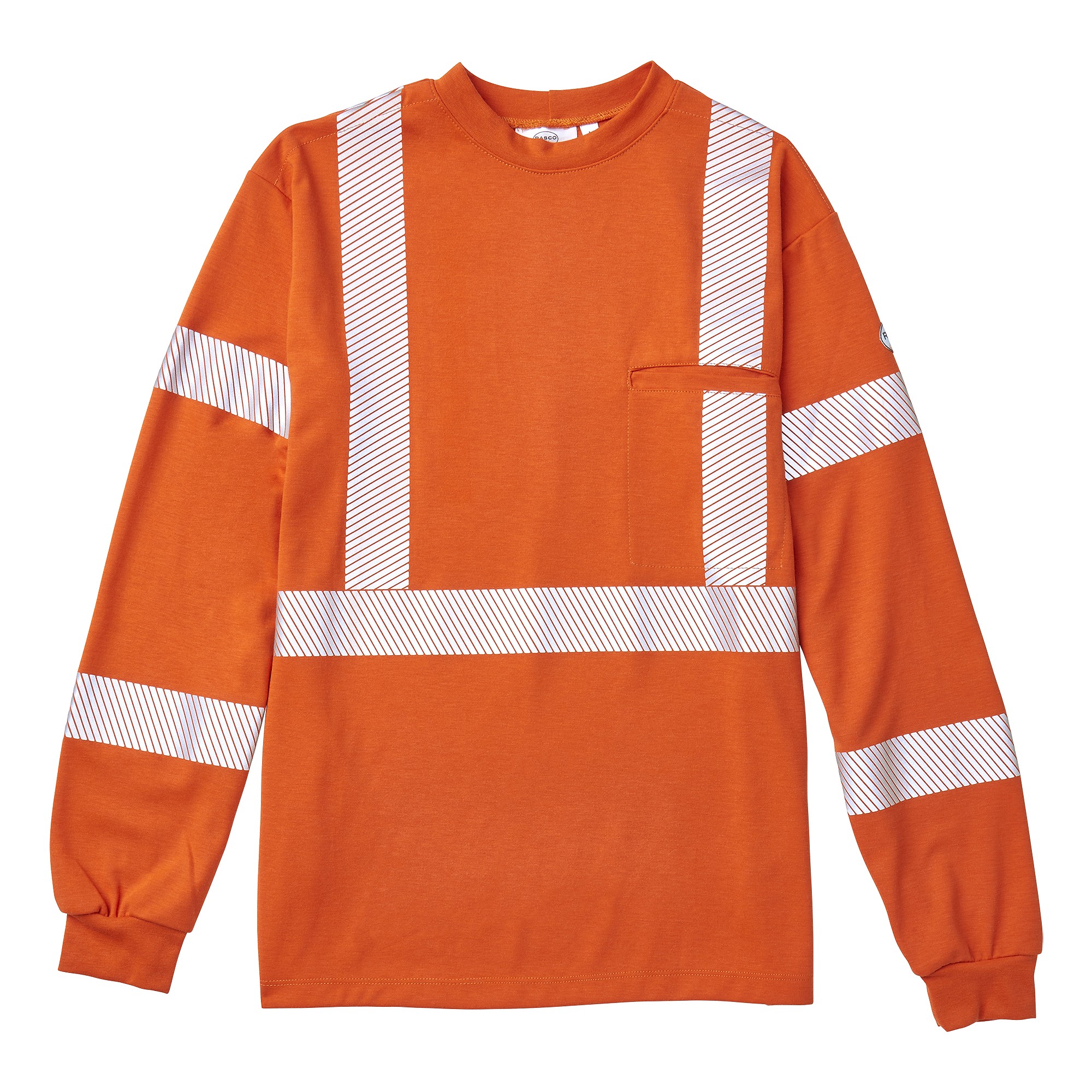 Amp ql rasco fr hi vis long sleeve t shirt w segmented trim