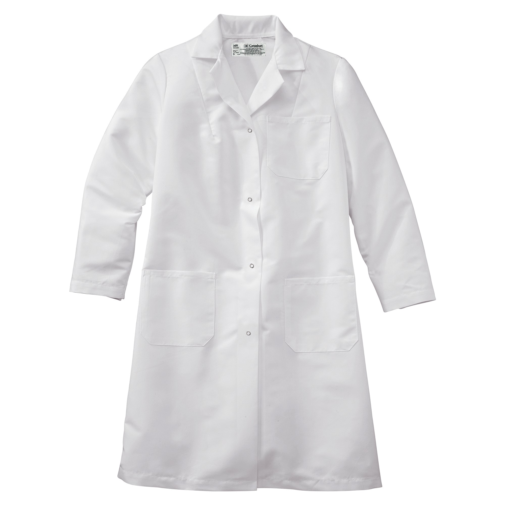 AMP CA Canadian Linen Snap Front Womens Lab Coat