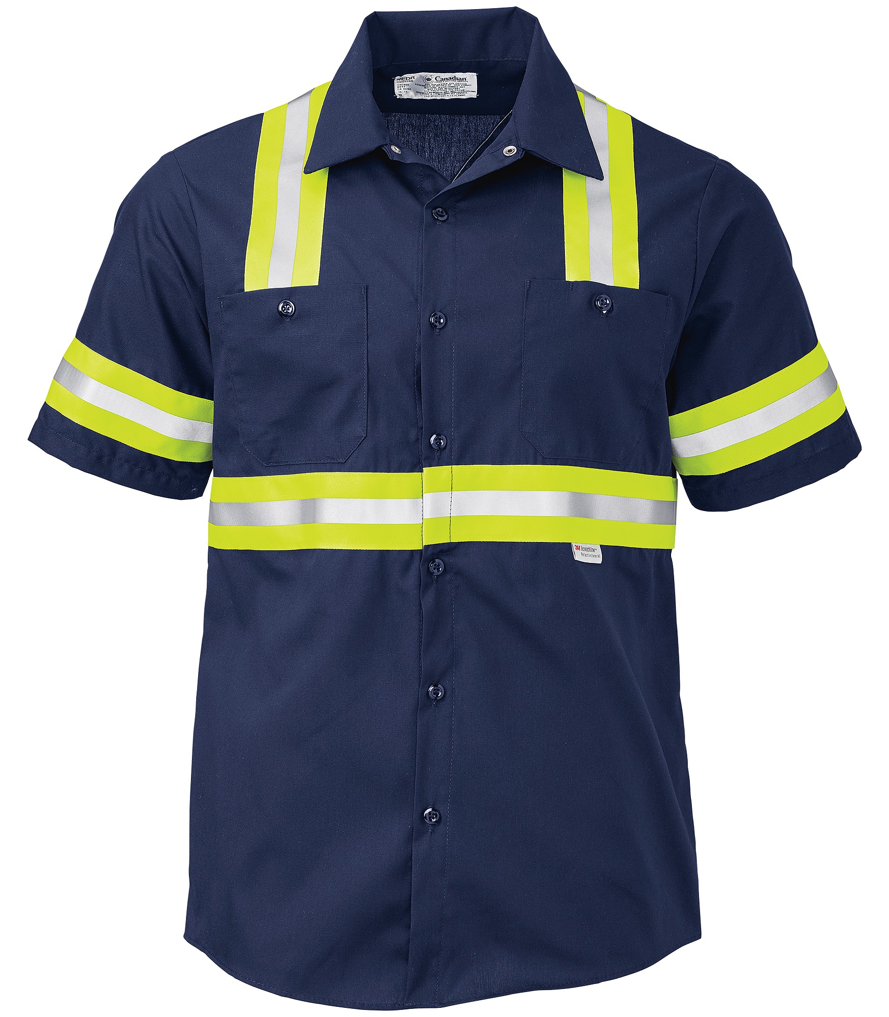 AMP_CA | Canadian Linen Enhanced Vis Short Sleeve Work Shirt