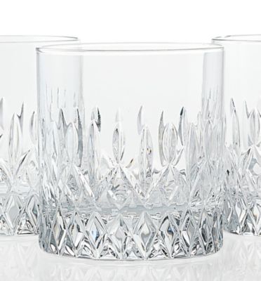 Classic Etched Rocks Glasses, Set of 4