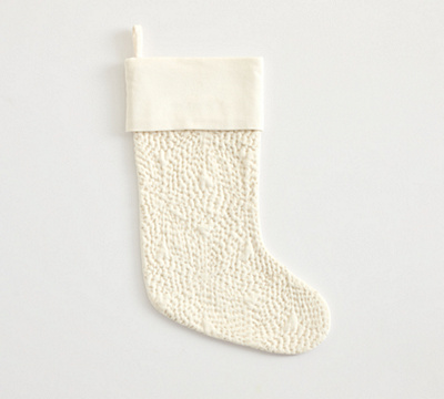 Floral Quilted Velvet Stocking
