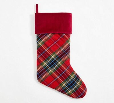 Plaid Stockings - Medium, Simon/Red