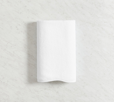 Scallop Towel - White