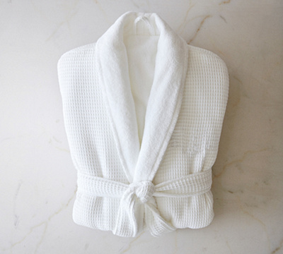 Waffle Weave Resort Robe - White, Extra Large