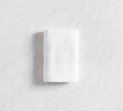 Resort Organic Cotton Towel - White, Hand