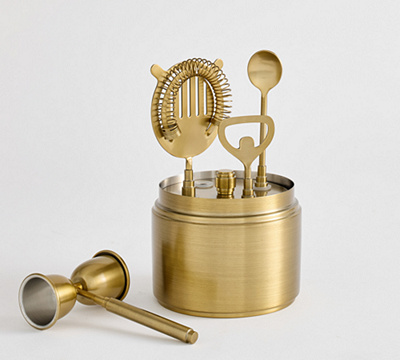 Everson Barware Collection - Set of 5 - Gold