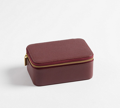 Avalon Leather Travel Case - Rectangle, Merlot