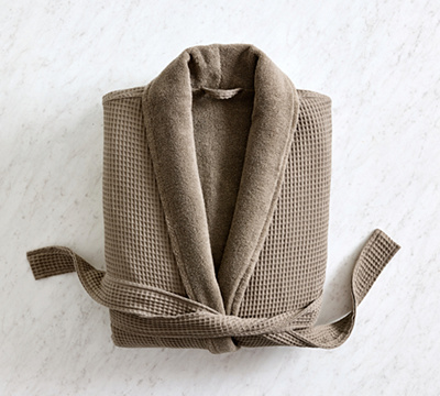 Waffle Weave Resort Robe - Walnut, Large