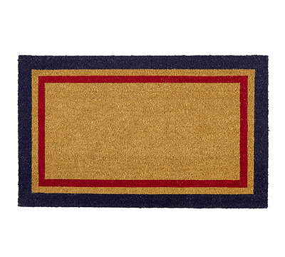 Personalized Double Frame Doormat - Blue/Red, 30 x 48