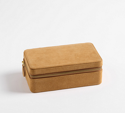 Dillon Suede Jewelry Travel Case - Yellow