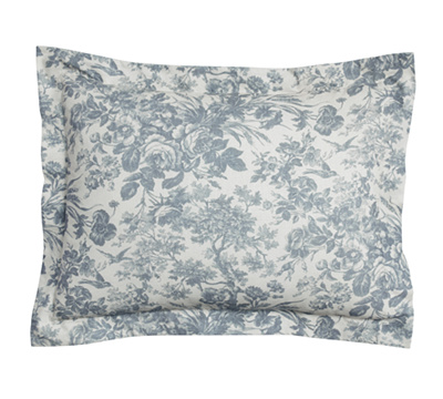 Sorrel Toile Duvet Cover - Steel Blue, Standard, Set of 2
