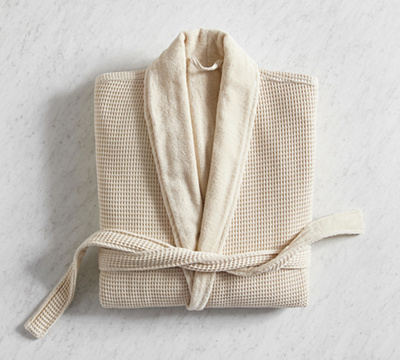Waffle Weave Resort Robe - Oatmeal, Small