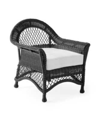 Black wicker online lounge