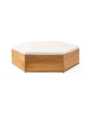 Serena & Lily Tiburon Teak Ottoman - Thumbnail 4