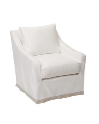 white swivel glider chair