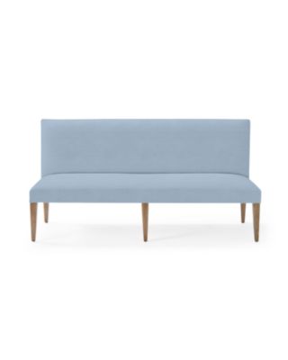 Blue dining bench online with back