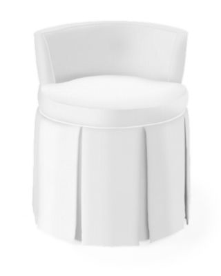 White vanity chair online with back