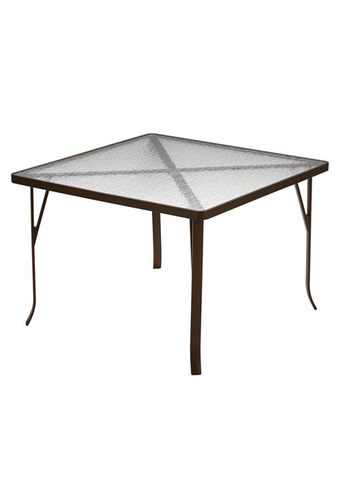 acrylic square patio dining table
