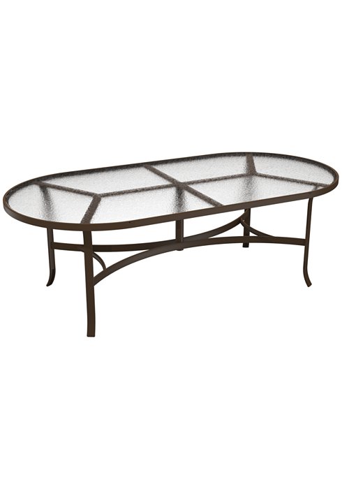 acrylic oval patio dining table